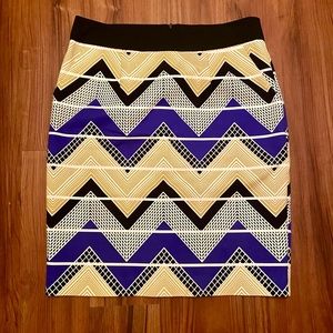 Trina Turk chevron pencil skirt